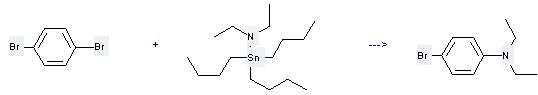 Benzenamine,4-bromo-N,N-diethyl- can be prepared by 1,4-dibromo-benzene and Diethylamino-tributylstannan at the temperature of 100 °C